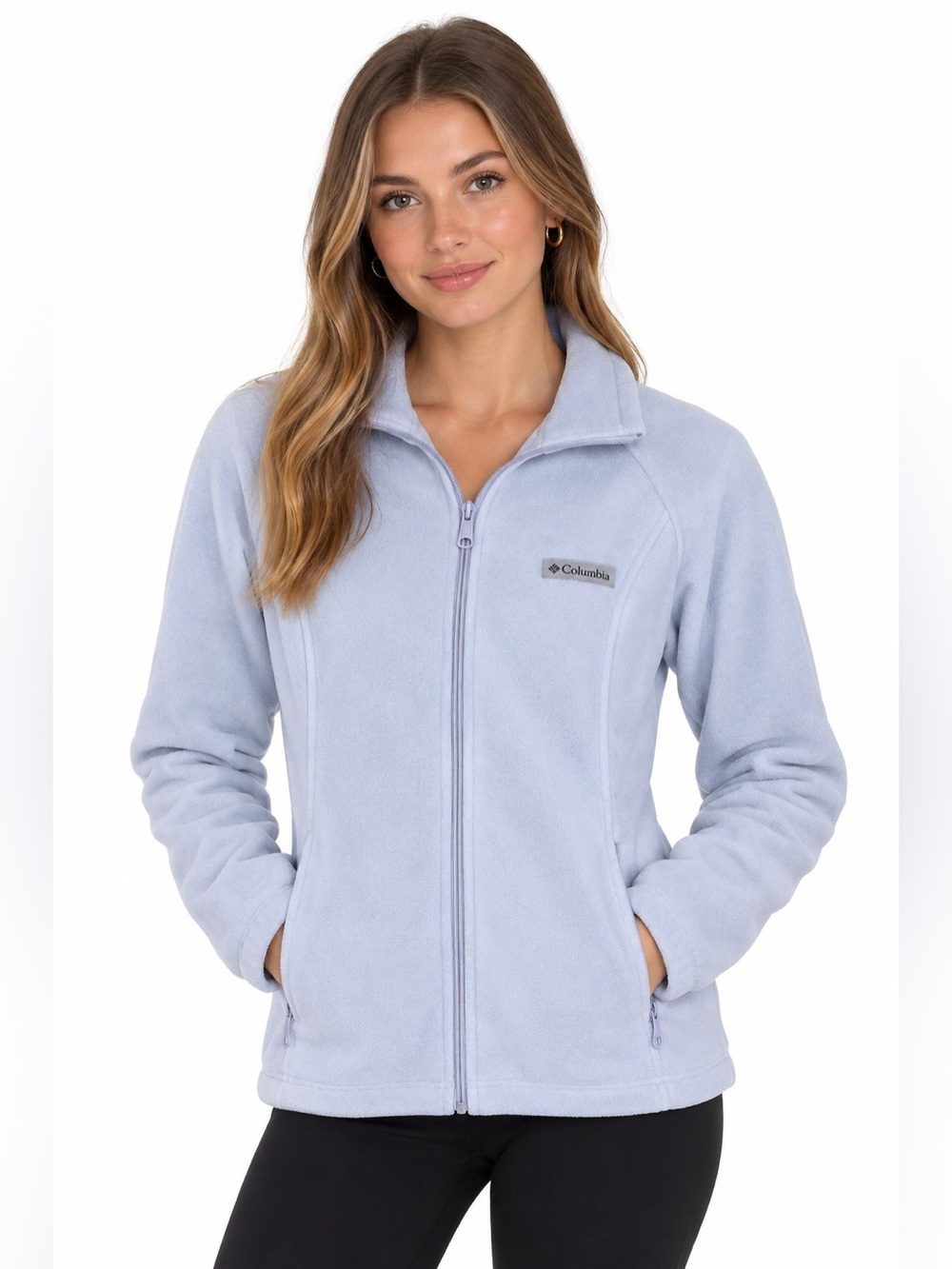 Columbia Full‑Zip Fleece Jacket – Light Lavender, Size Small
